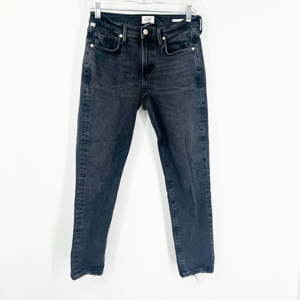 Citizens of Humanity COH Ella Mid-Rise Slim Crop Jeans in Black